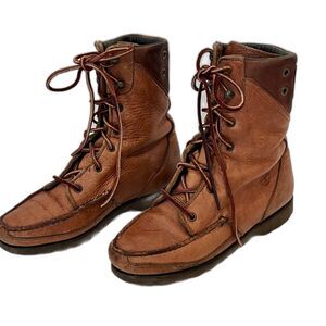 Timberland Vintage Waterproof Leather Women's Boots Lace Up 6.5 Work Boots Moc